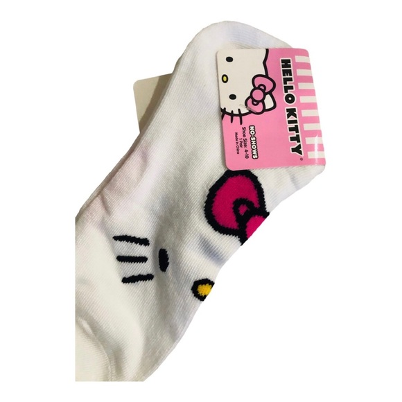 2 pairs Hello‎ Kitty low cut white no show socks new - Picture 8 of 8